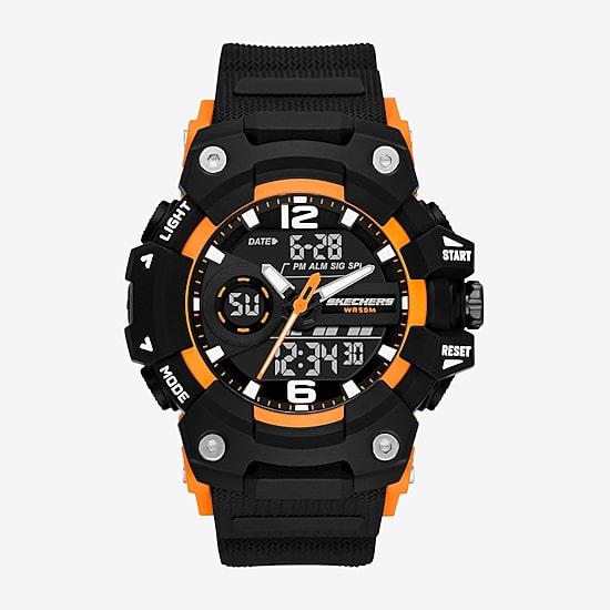 Skechers Nealy Mens Black Strap Watch Sr1202
