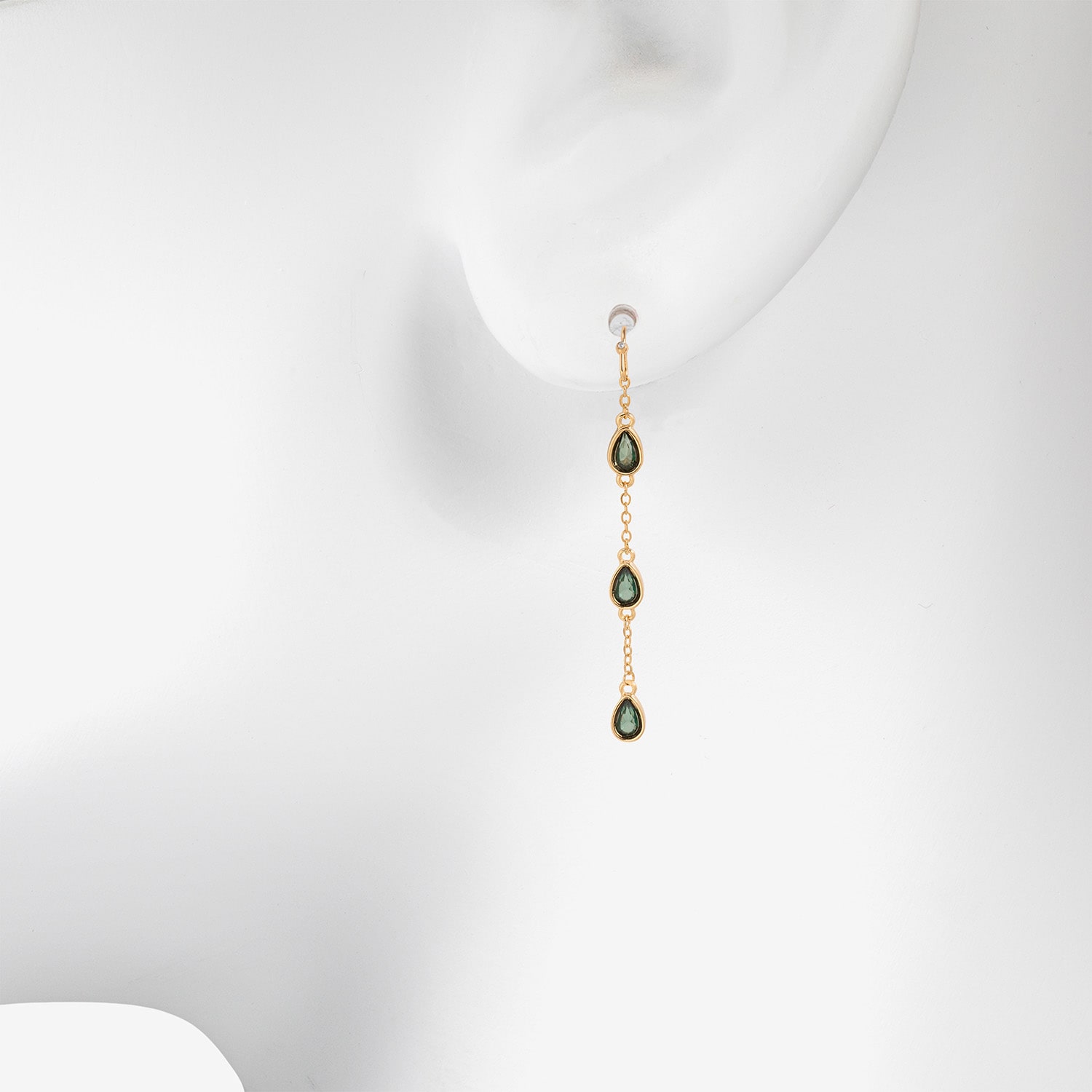 Bijoux Bar Womens Green Glass Drop Earrings
