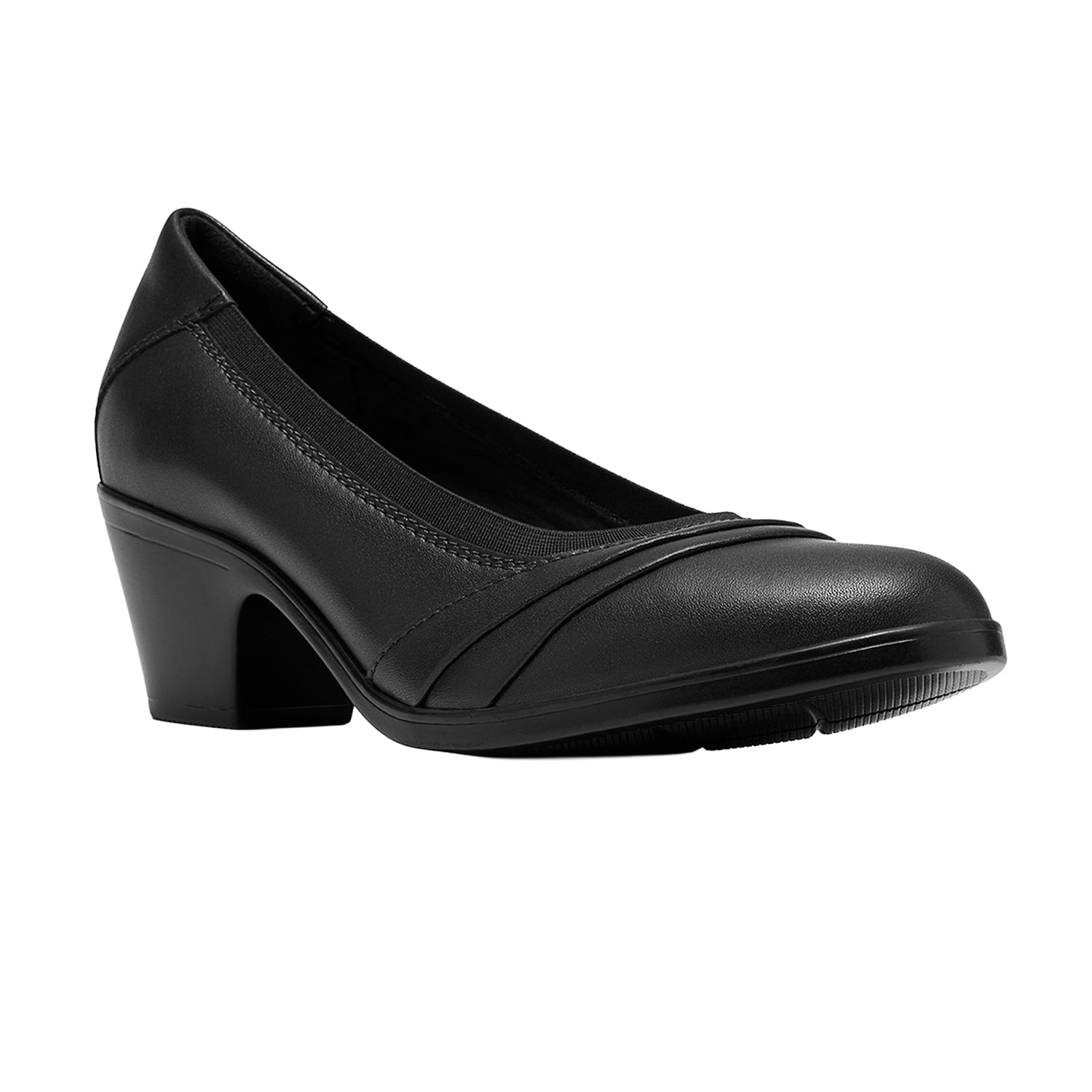 Clarks Emily2 Gracie Womens Round Closed Toe Block Heel Pumps