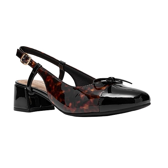 Clarks Iridessa Sling Womens Almond Closed Toe Block Heel Pumps