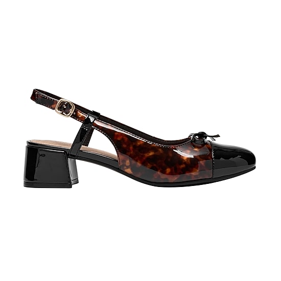 Clarks Iridessa Sling Womens Almond Closed Toe Block Heel Pumps