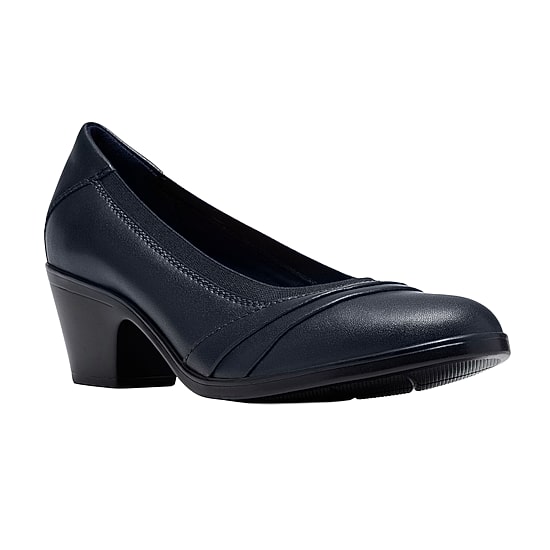 Clarks Emily2 Gracie Womens Round Closed Toe Block Heel Pumps