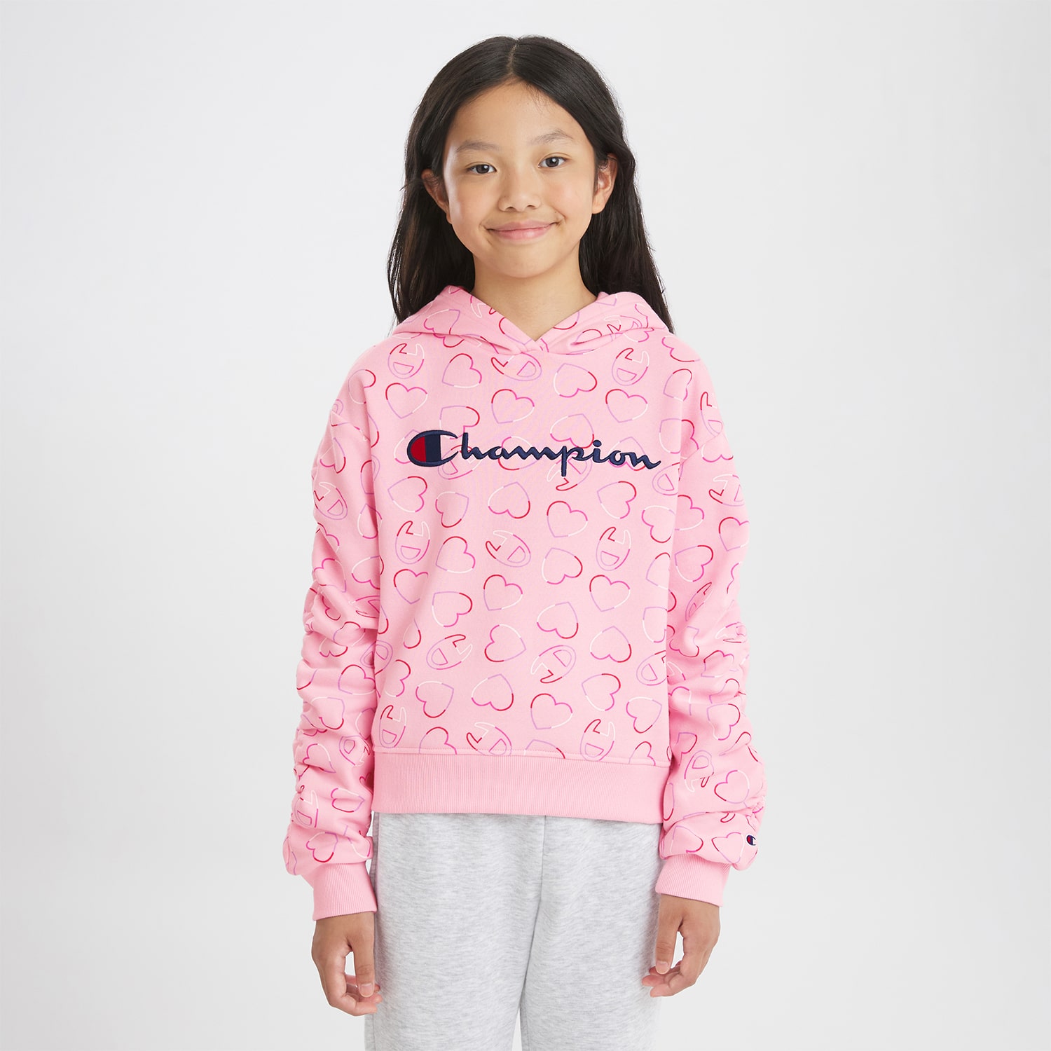 Champion Big Kid Girls Long Sleeve Fleece Active Hoodie