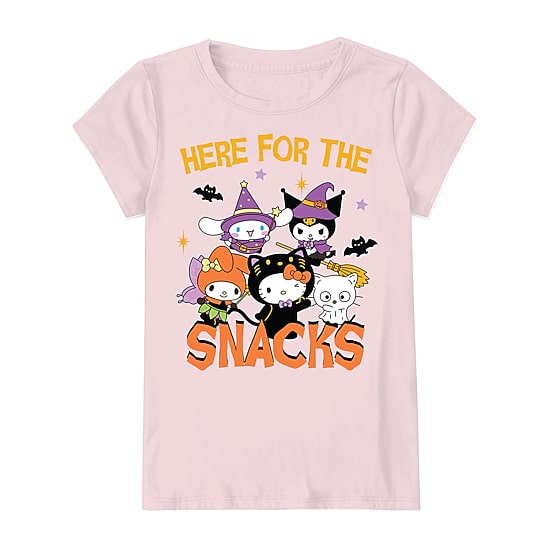 Little & Big Kid Girls Crew Neck Short Sleeve Regular Fit Hello Kitty Graphic T-Shirt