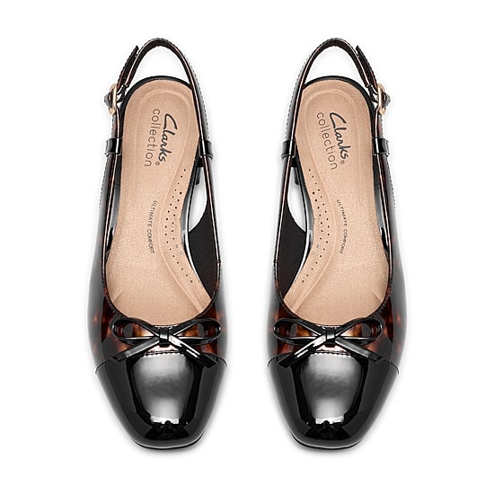 Clarks Iridessa Sling Womens Almond Closed Toe Block Heel Pumps