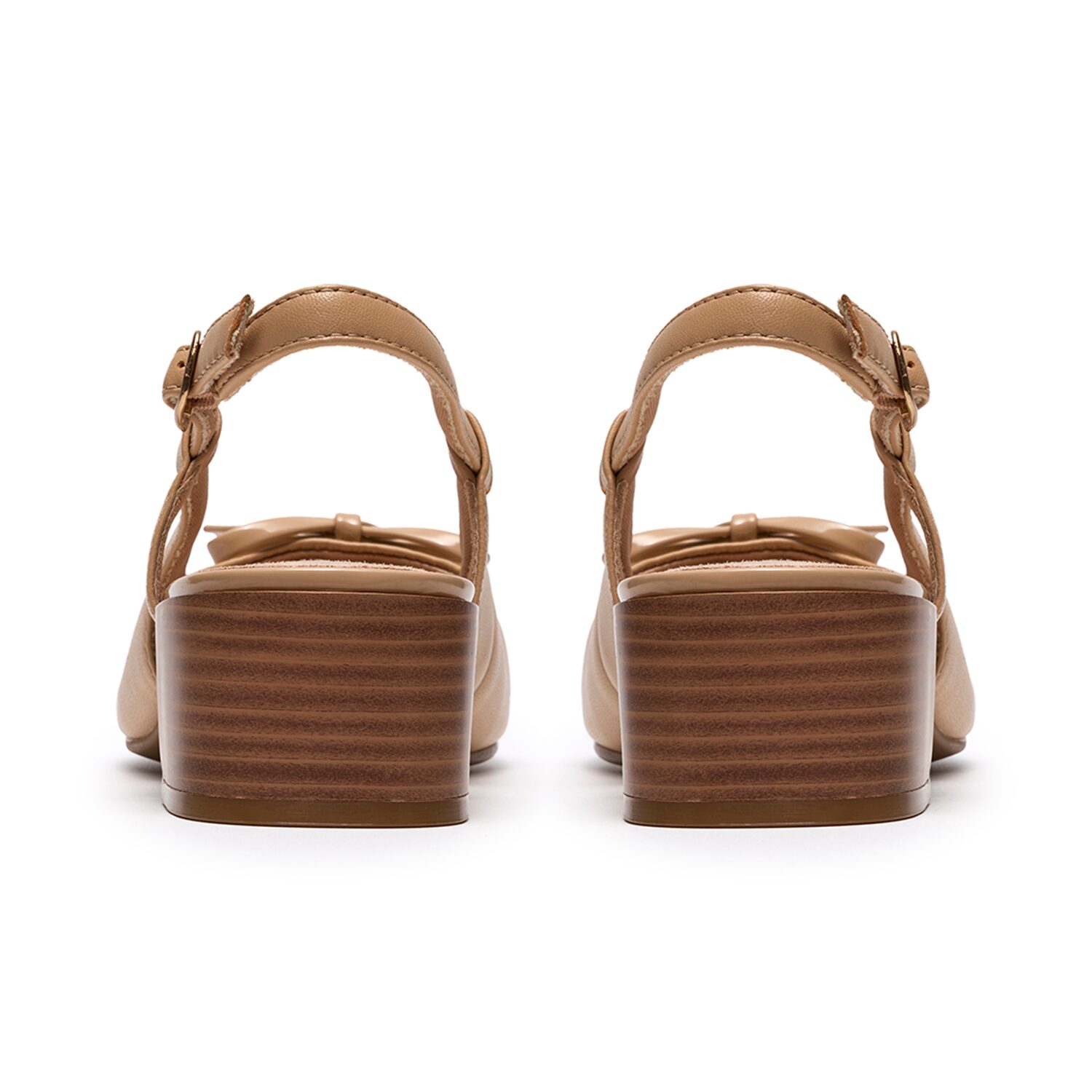 Clarks Iridessa Sling Womens Almond Closed Toe Block Heel Pumps
