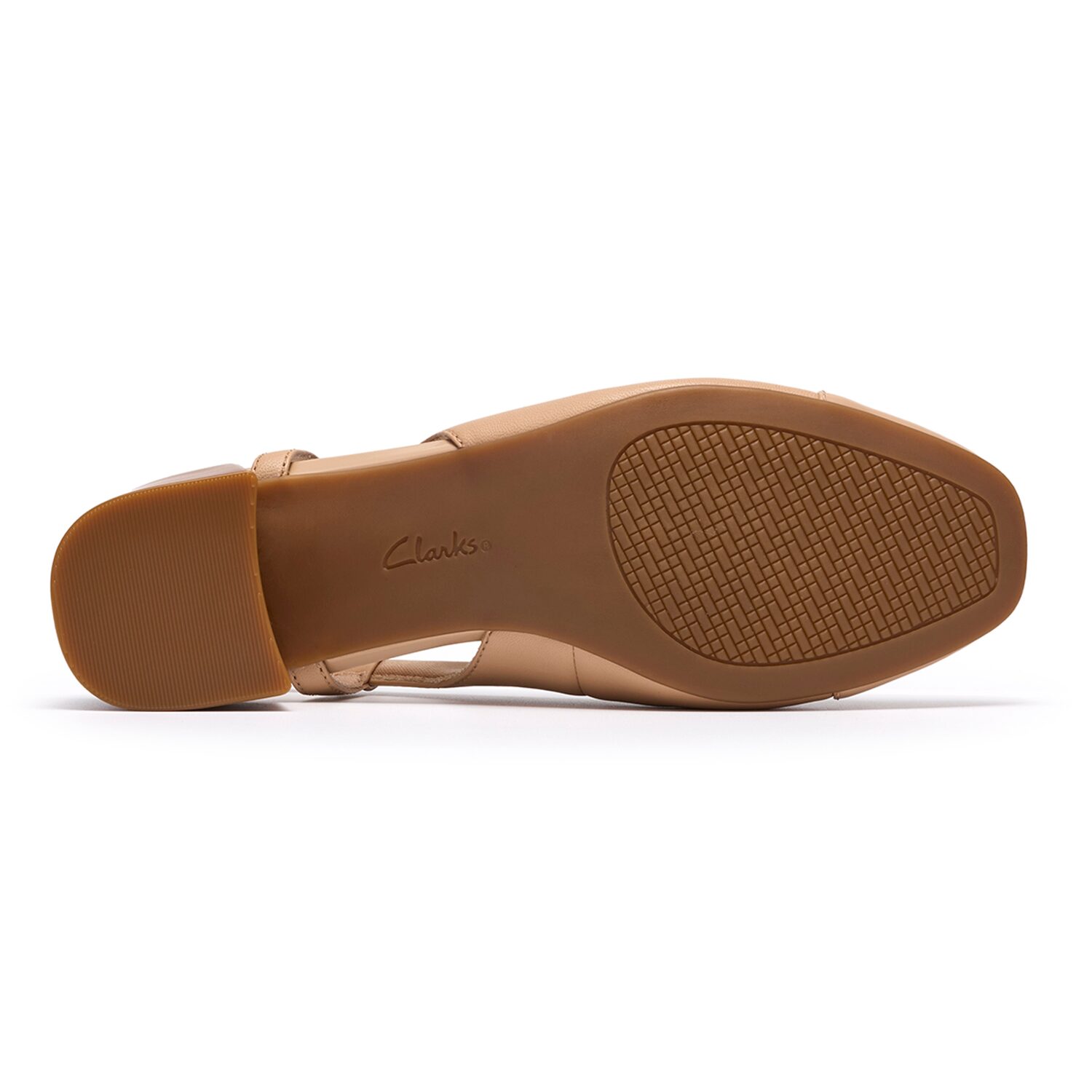 Clarks Iridessa Sling Womens Almond Closed Toe Block Heel Pumps
