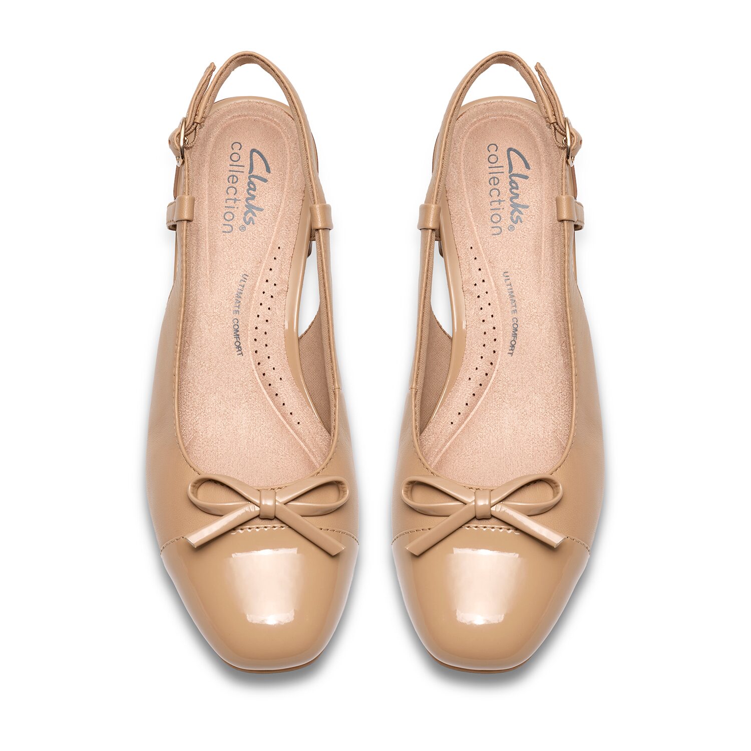 Clarks Iridessa Sling Womens Almond Closed Toe Block Heel Pumps