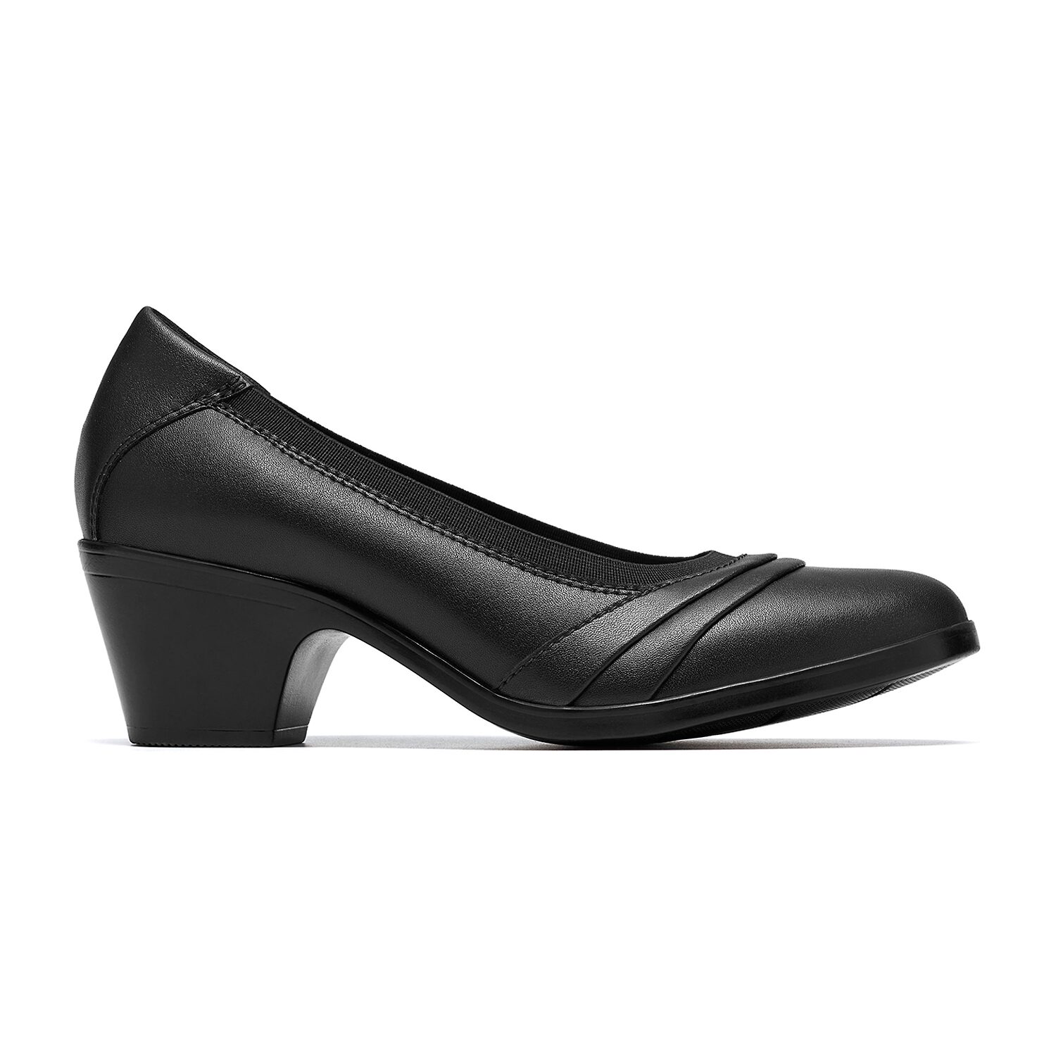 Clarks Emily2 Gracie Womens Round Closed Toe Block Heel Pumps