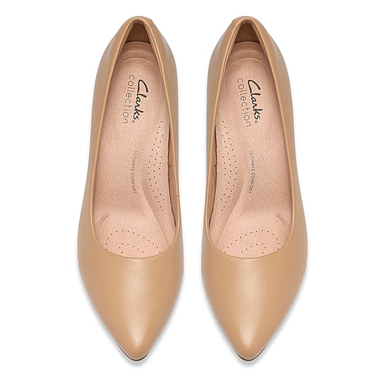 Clarks Kacelyn Lena Womens Pointed Closed Toe Flared Heel Pumps