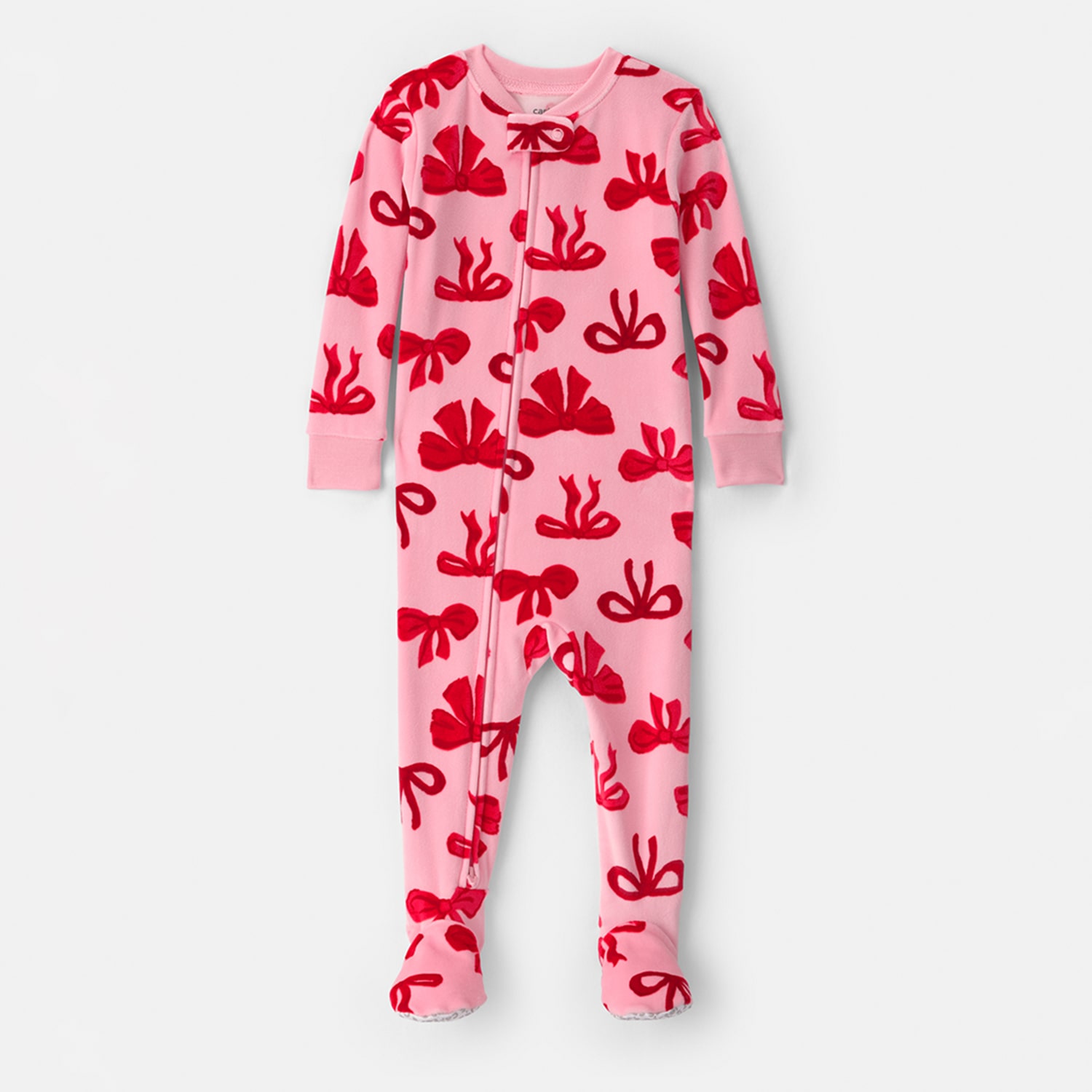 Carter's Dreamplush Baby Girls Footed Crew Neck Long Sleeve One Piece Pajama