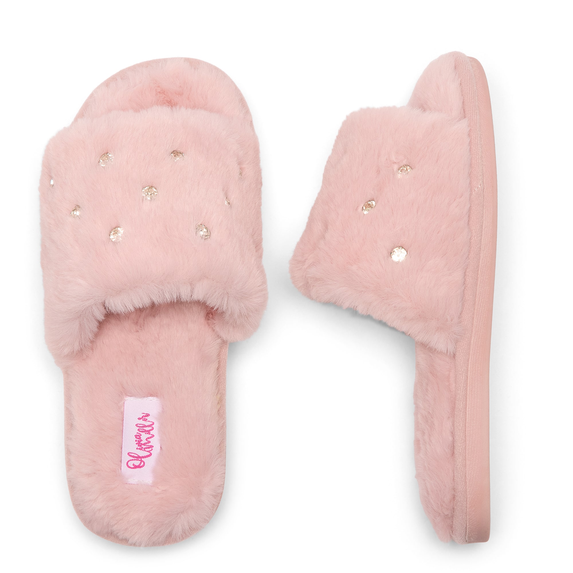 Olivia Miller Fur Womens Slip-On Slippers