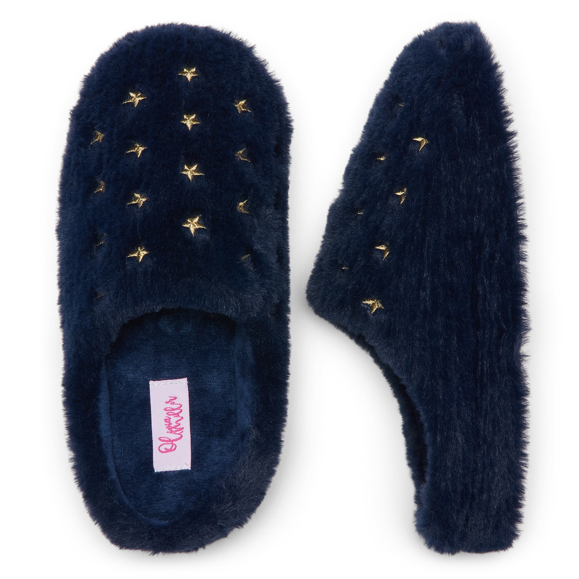 Olivia Miller Hearts Womens Slip-On Slippers