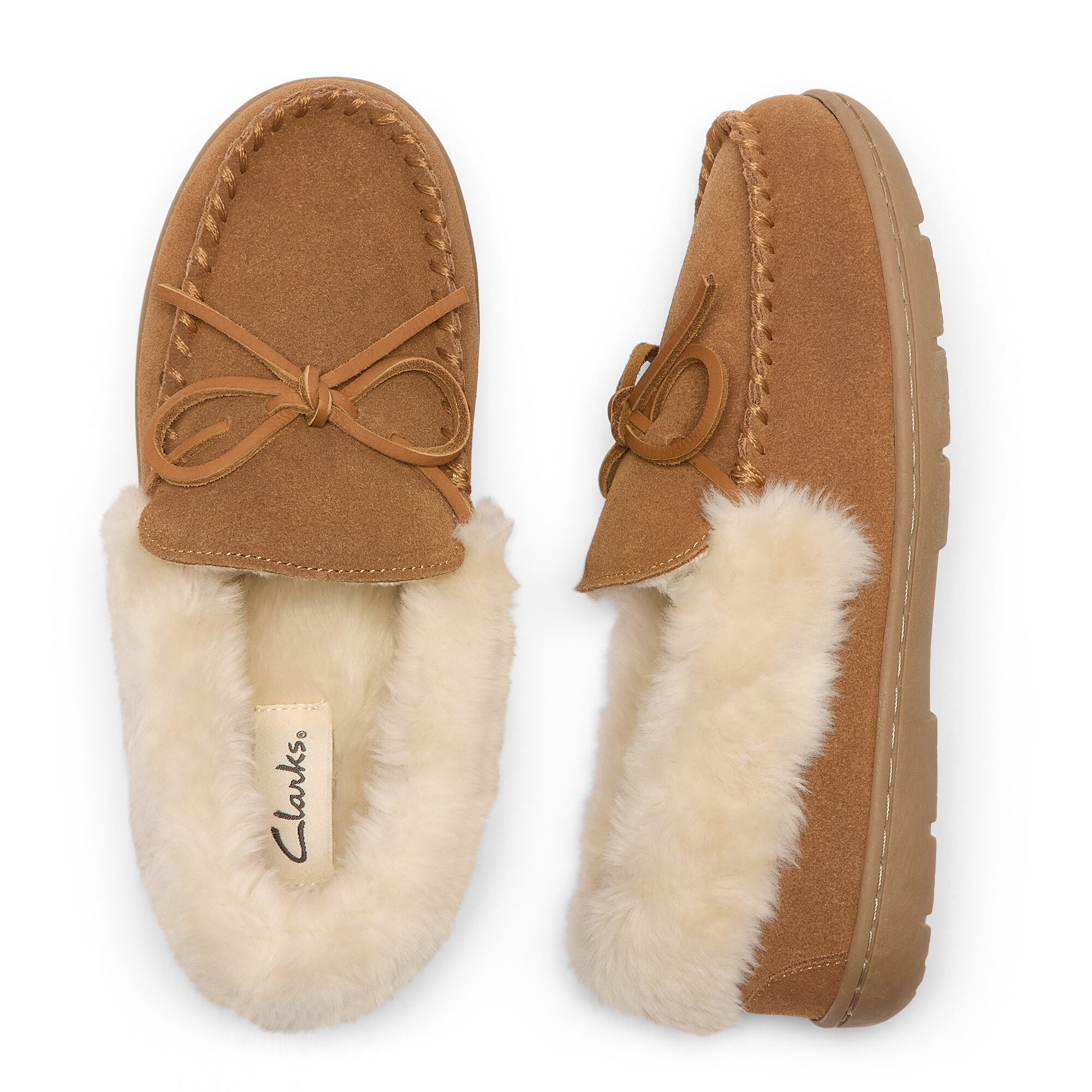 Clarks Genuine Cow Womens Slip-On Slippers
