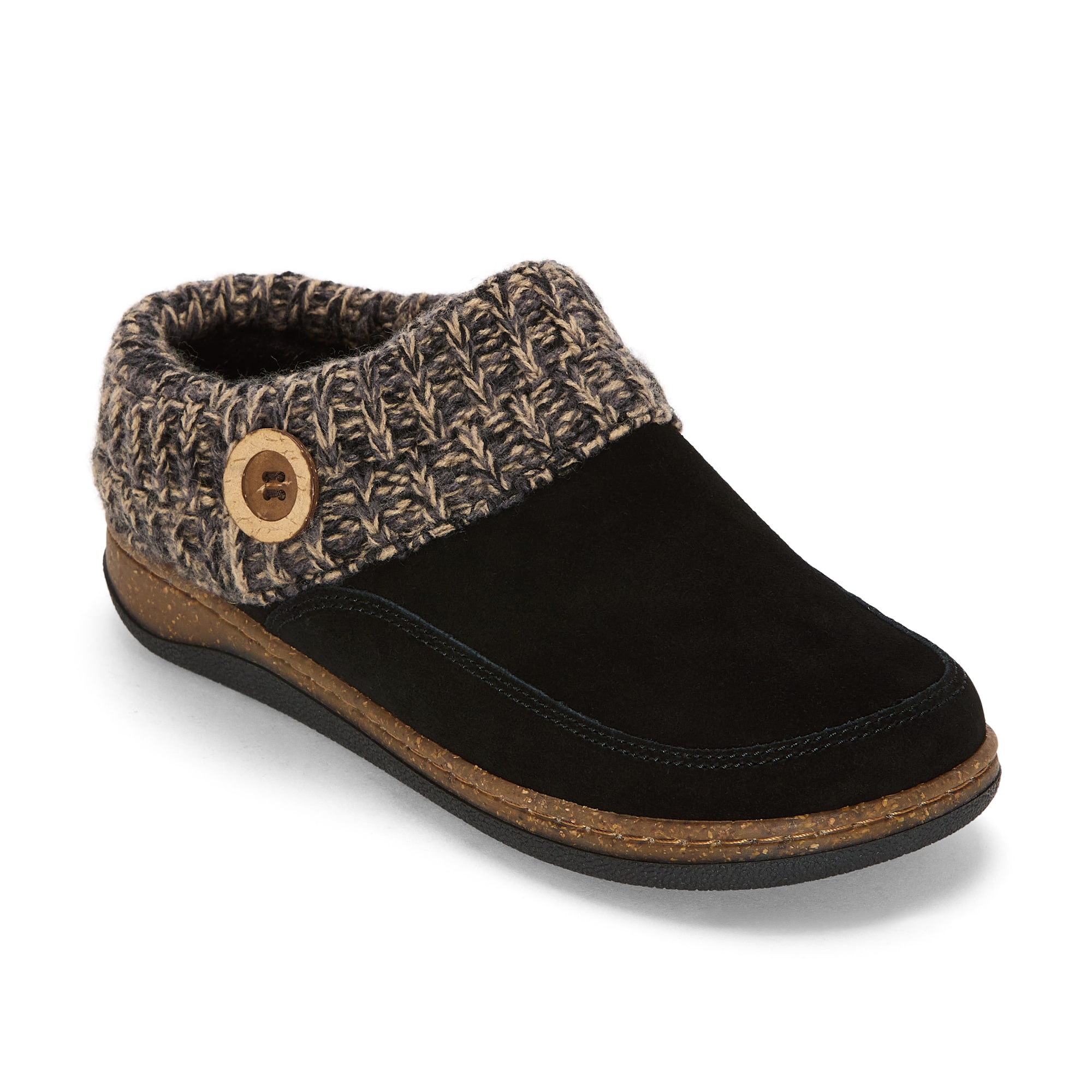 Clarks Genuine Suede Sweater Womens Slip-On Slippers