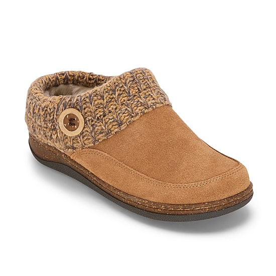 Clarks Genuine Suede Sweater Womens Slip-On Slippers