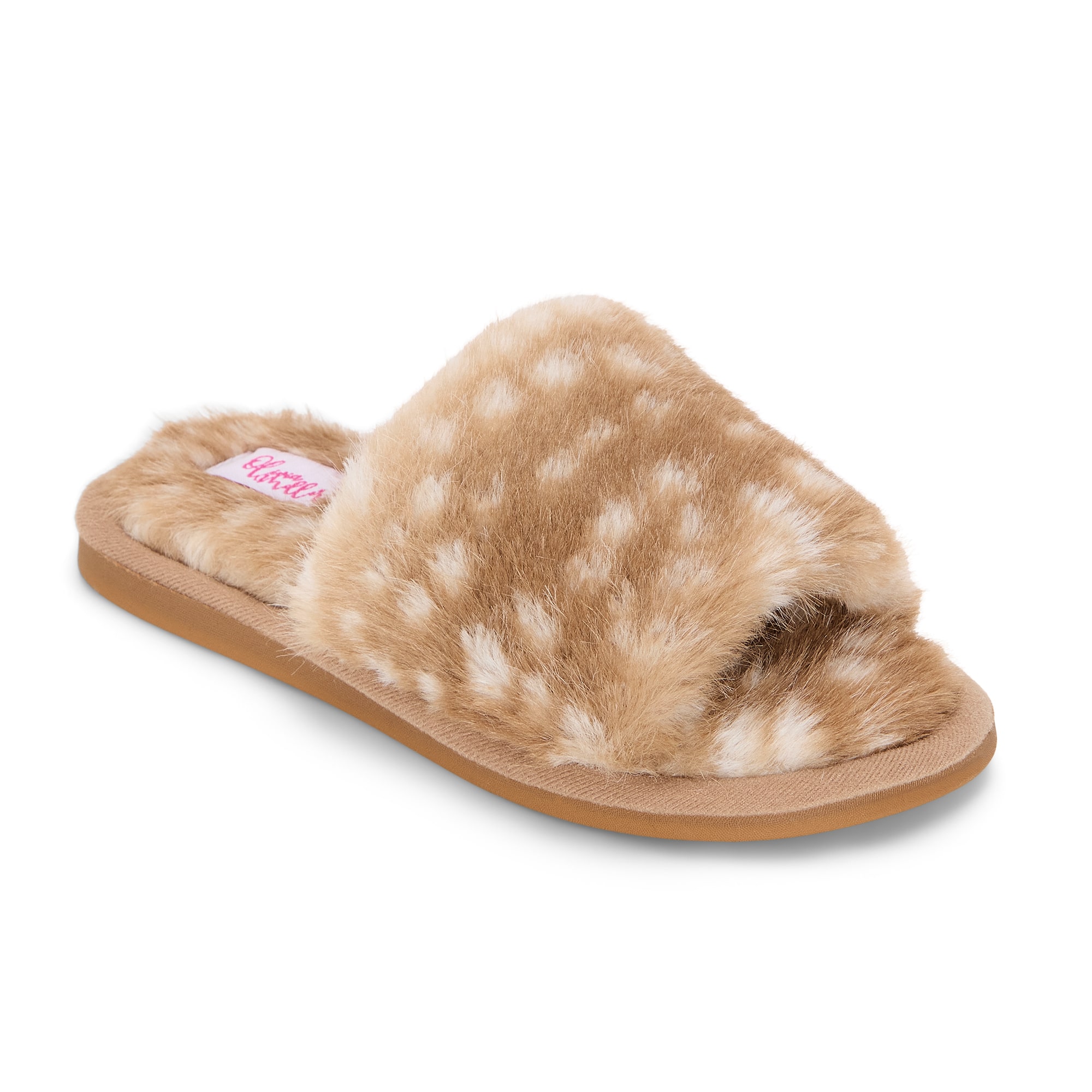 Olivia Miller Animal Print Womens Slip-On Slippers