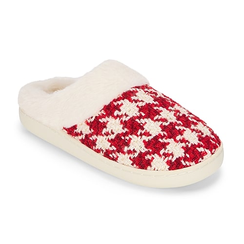 Olivia Miller Buffalo Womens Slip-on Slippers In Red