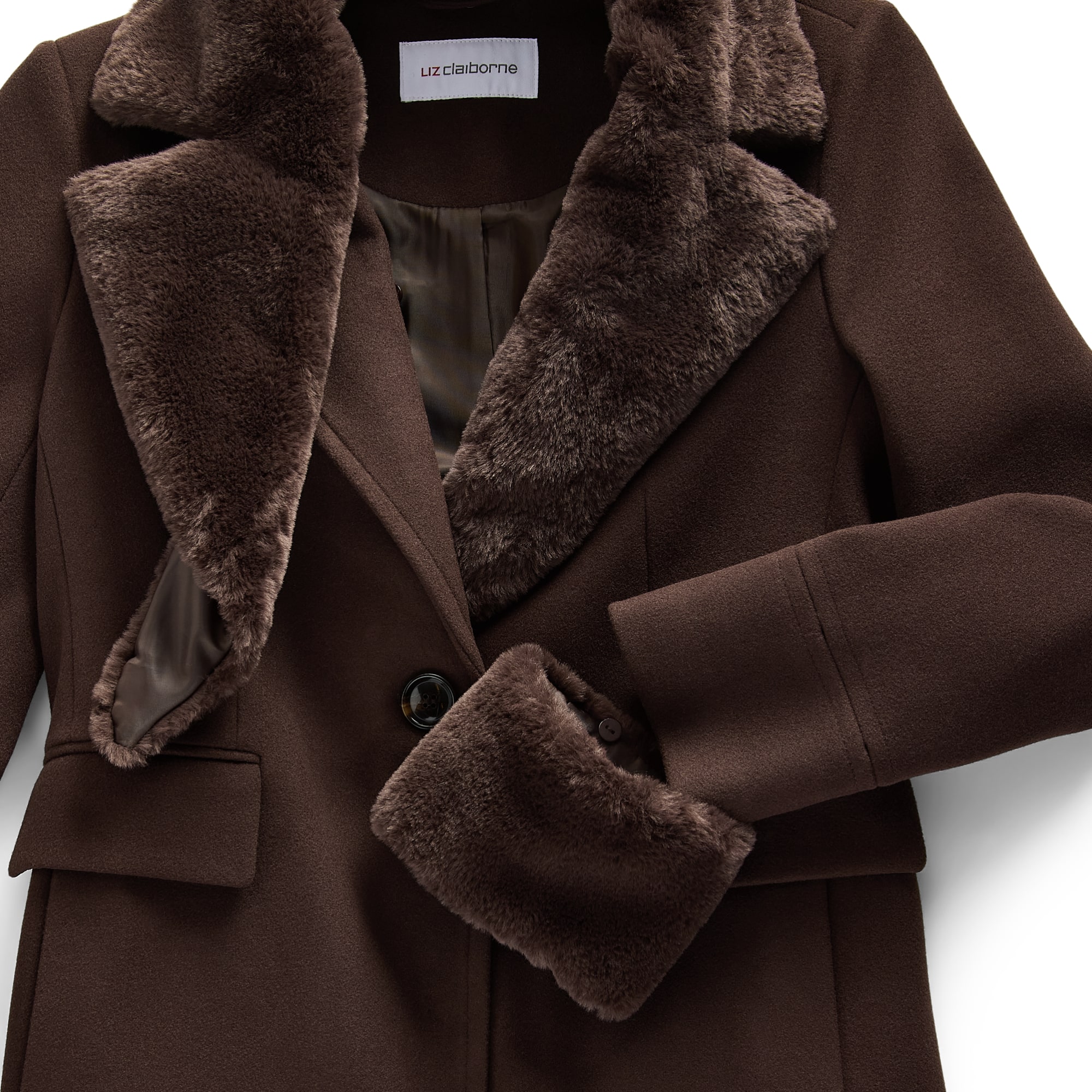 Liz Claiborne Womens Midweight Coat