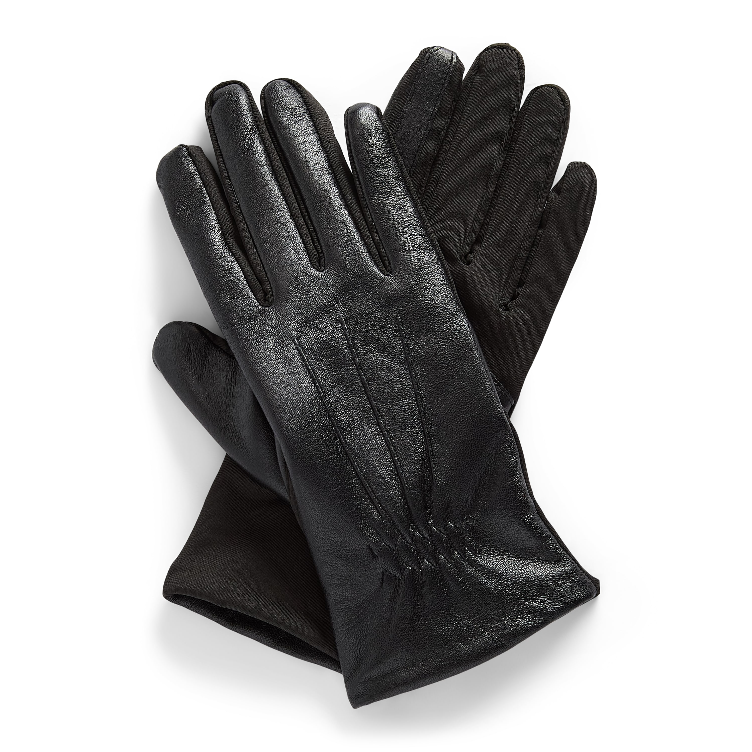 Isotoner Leather 1 Pair Touch Screen Enabled Gloves