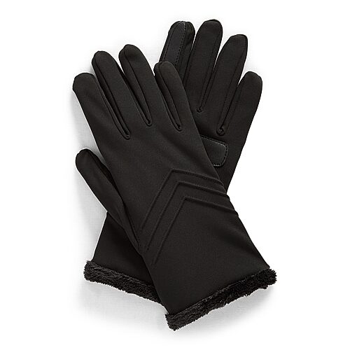 Isotoner Spandex 1 Pair Touch Screen Enabled Gloves, Large-x-large, Black