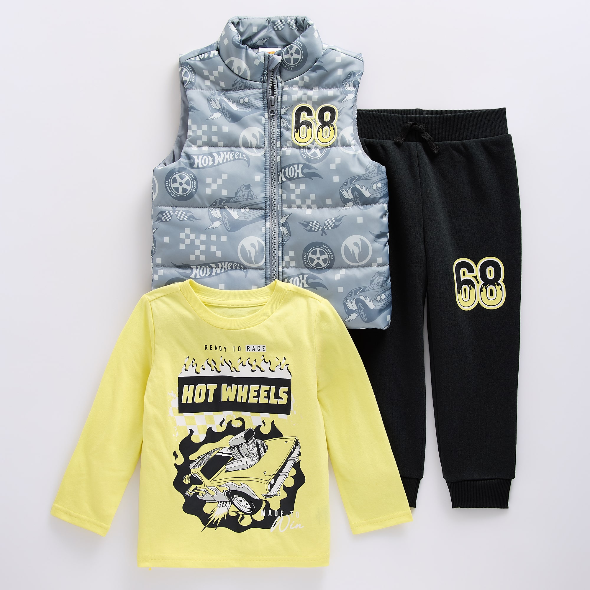 Toddler Boys Hot Wheels Fleece 3-pc. Pant Set