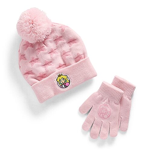 Licensed Properties Little & Big Kid Girls Princess Peach Cold Weather Set In Pink