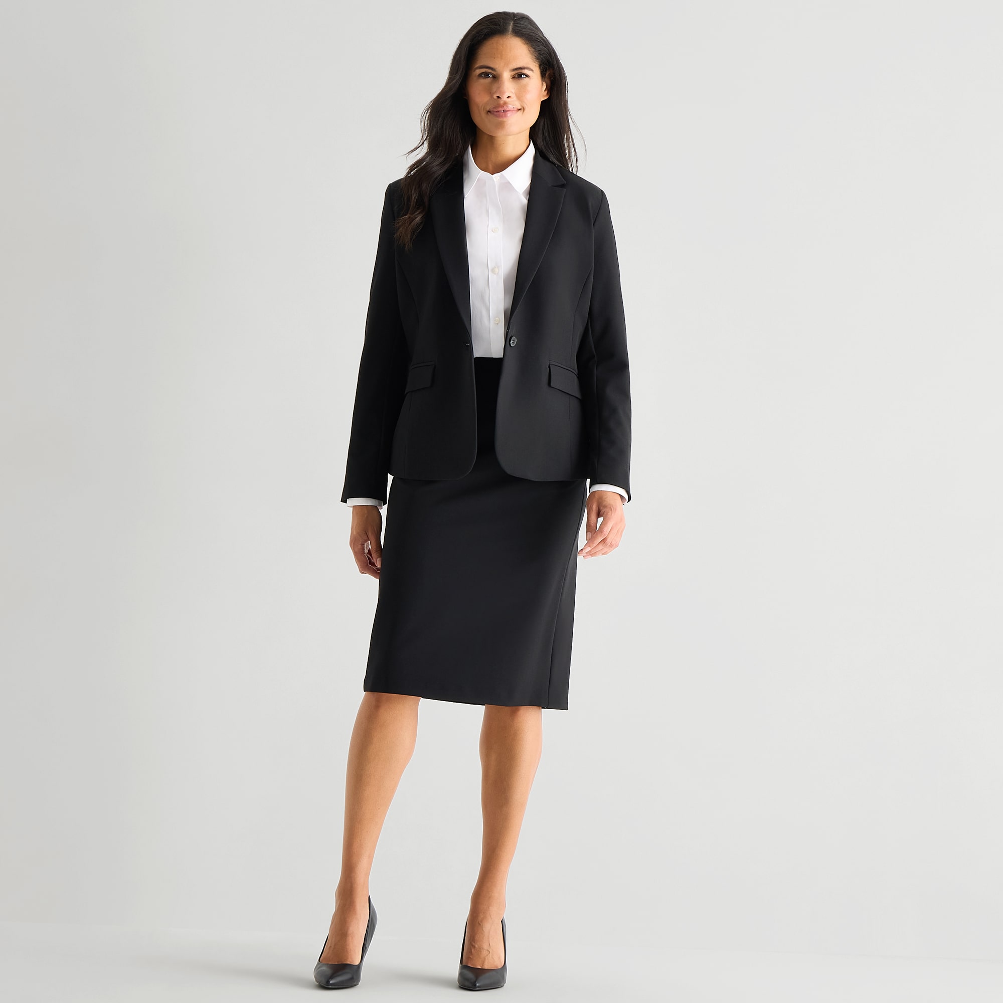 Liz Claiborne Womens Mid Rise Pencil Skirt
