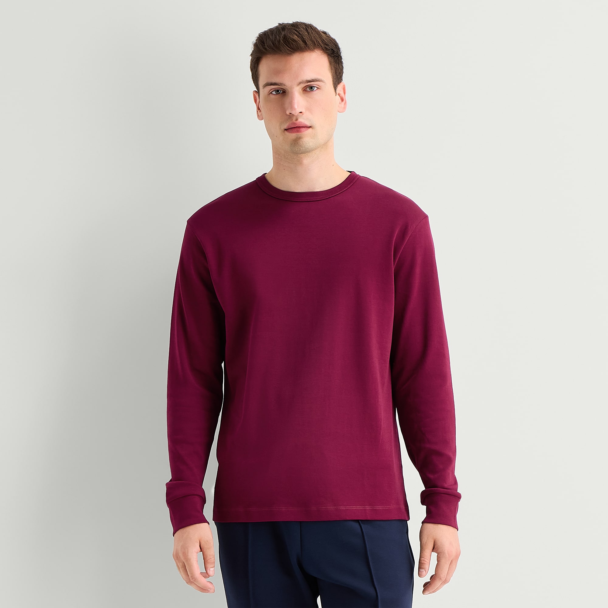 Stylus Mens Round Neck Long Sleeve T-Shirt
