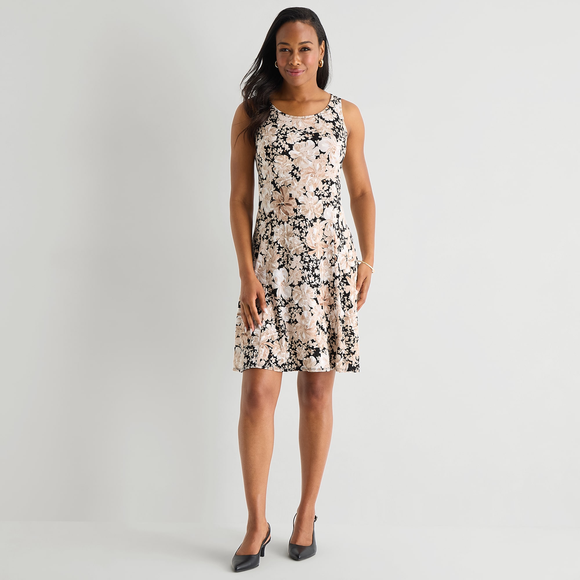 Perceptions Womens Floral Jacket Dress