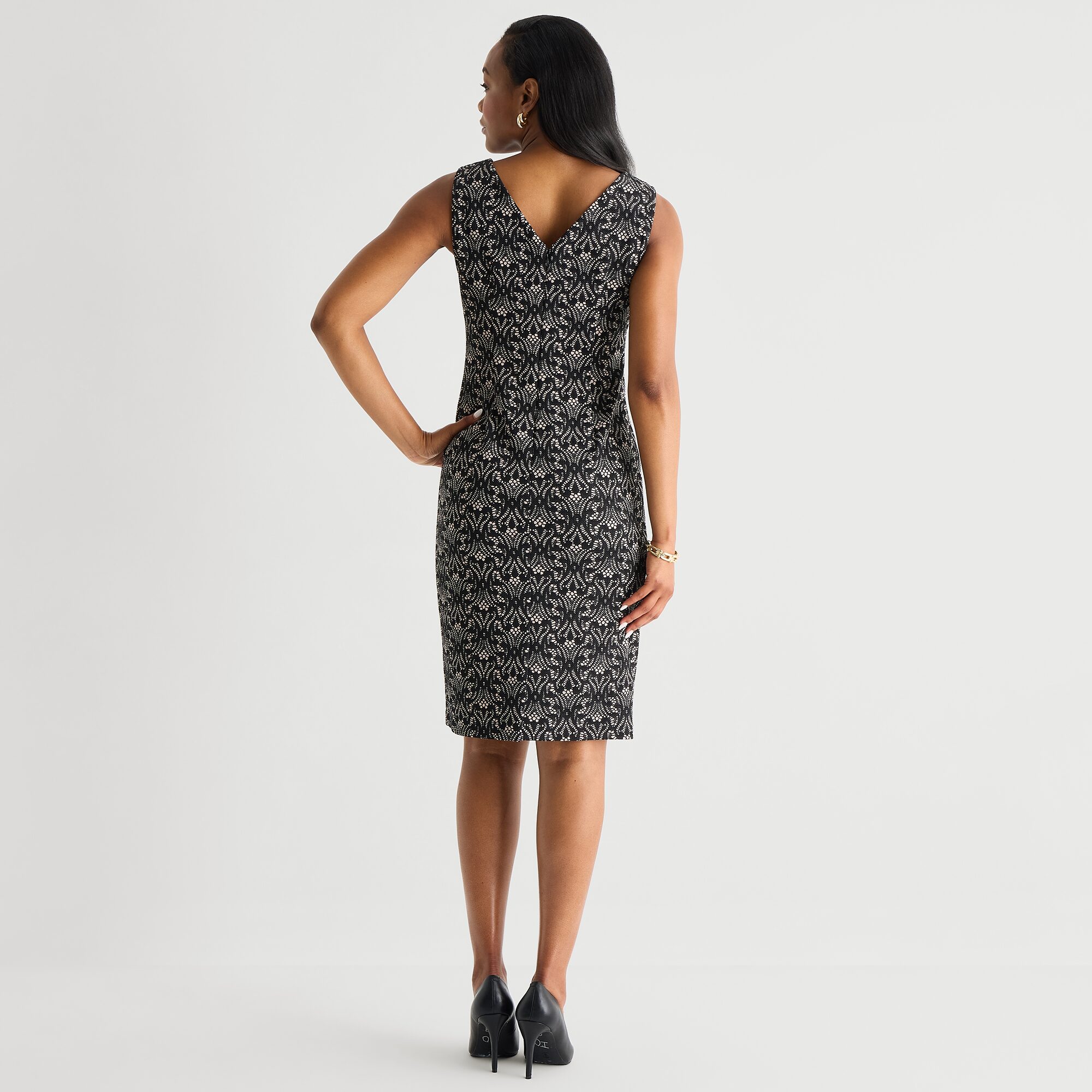 Maya Brooke Womens Geometric Jacket Dress