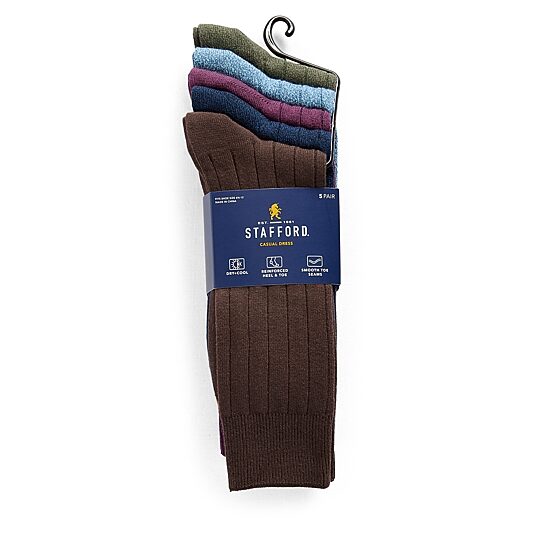 Stafford Mens 5-pc. Crew Socks