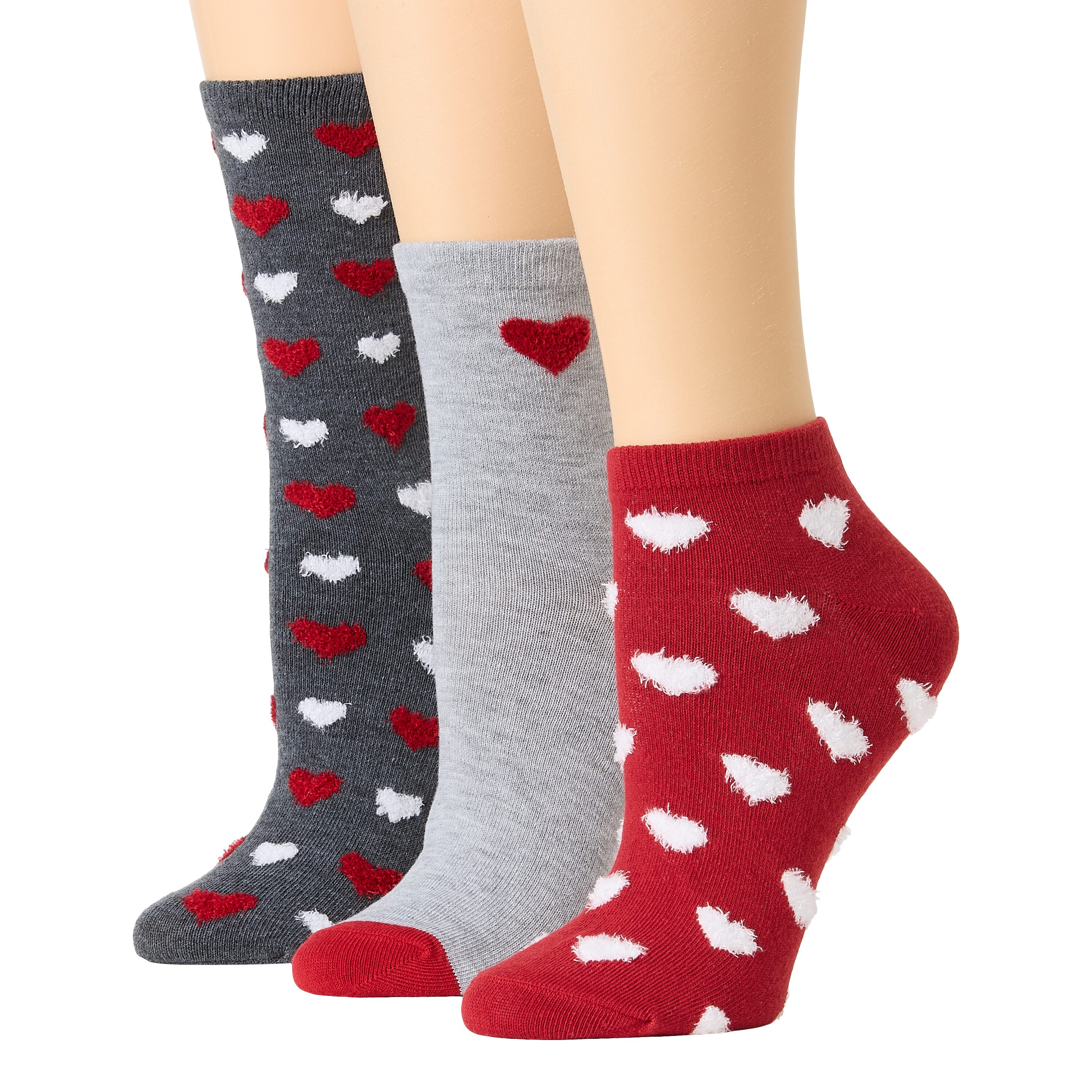 Mixit Holiday Socks Womens 3 Pair Quarter Ankle