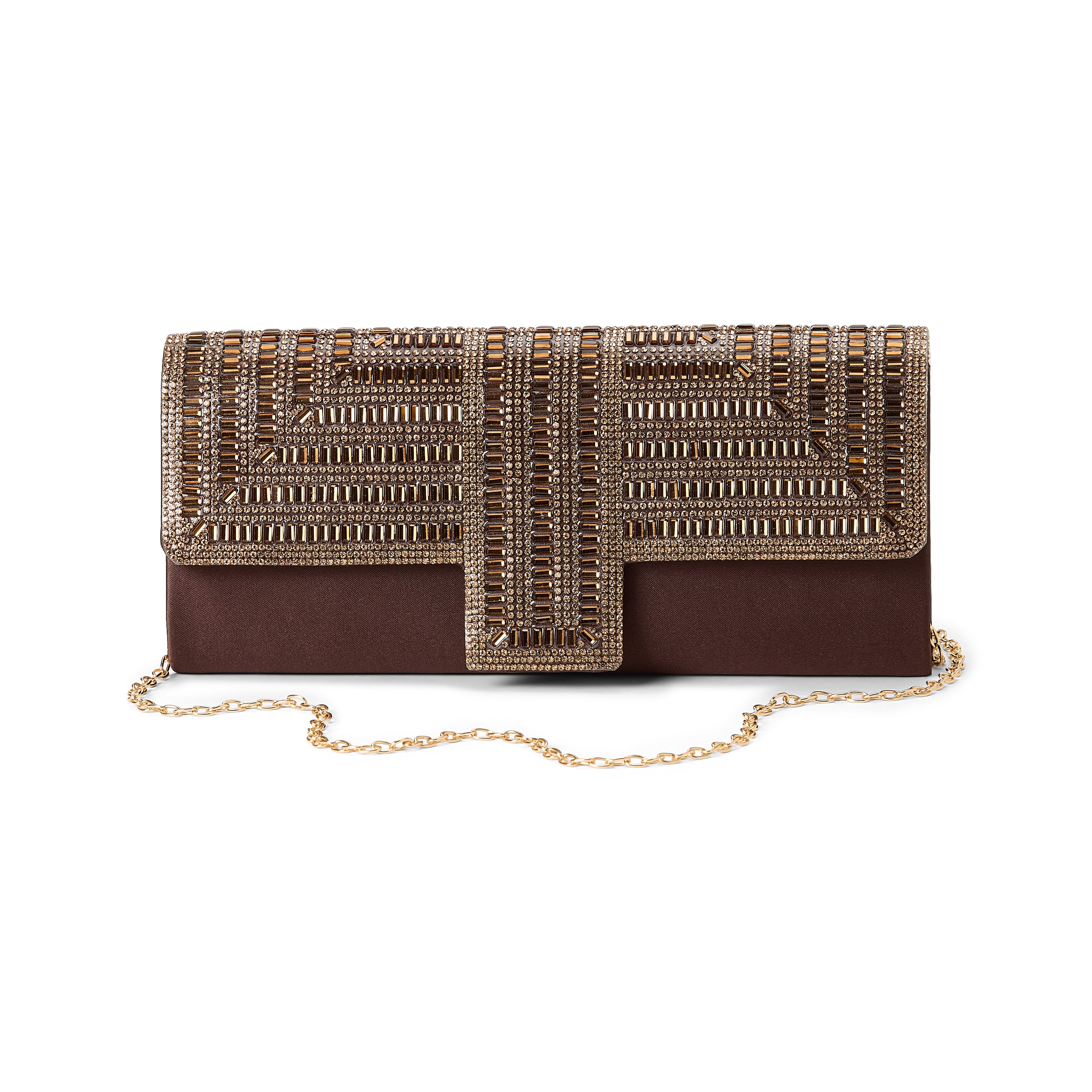 N By Nina Maeveen Crystal Beaded Flap Evening Bag