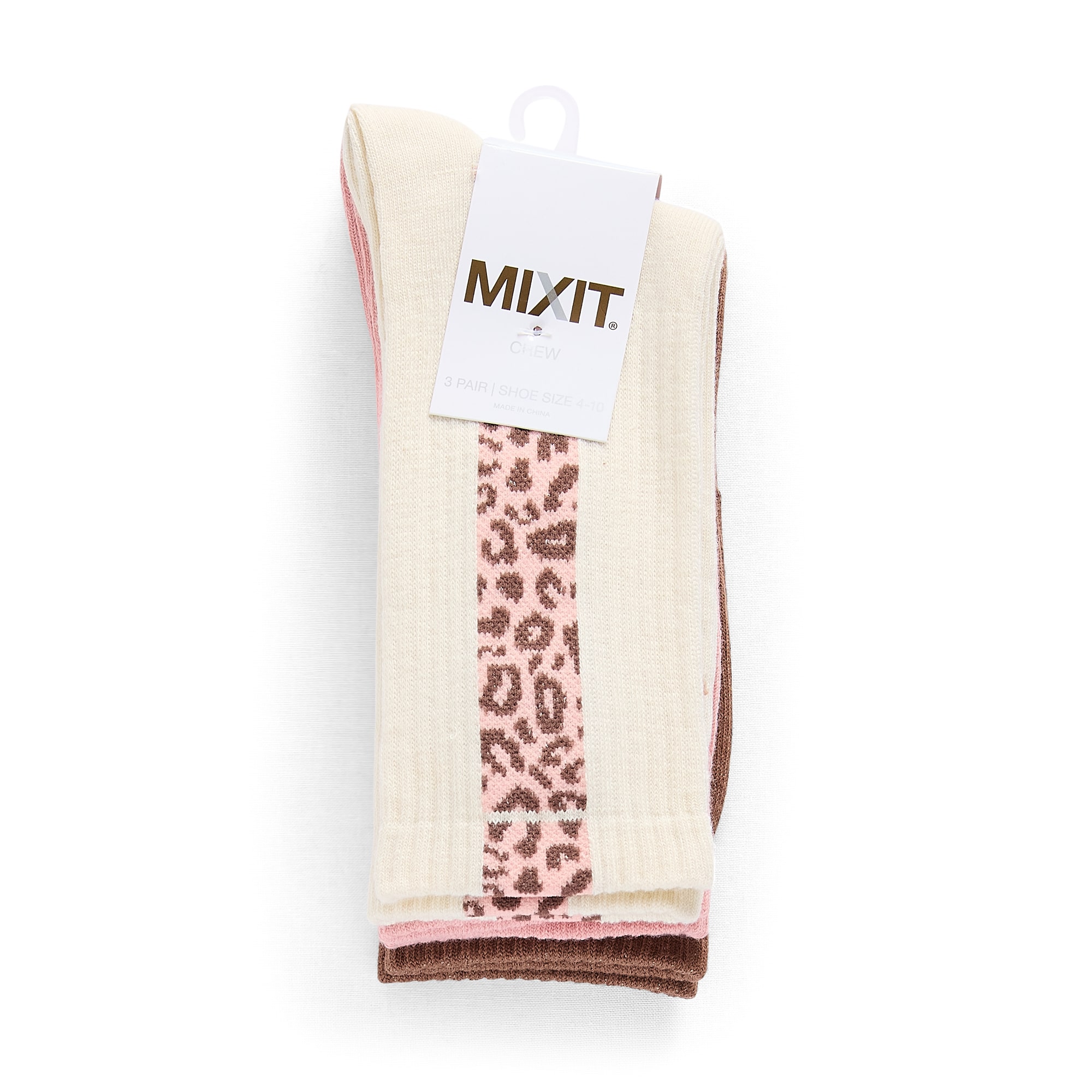 Mixit Essentials Womens 3 Pair Crew Socks
