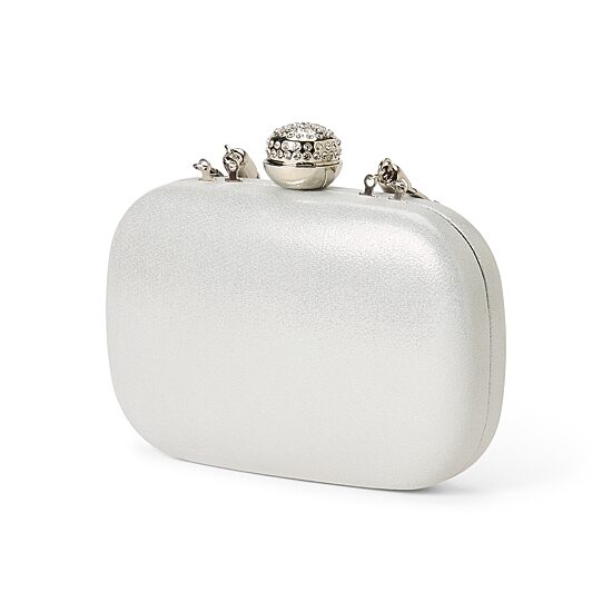 N By Nina Roux Crystal Cord Handle Satin Evening Bag