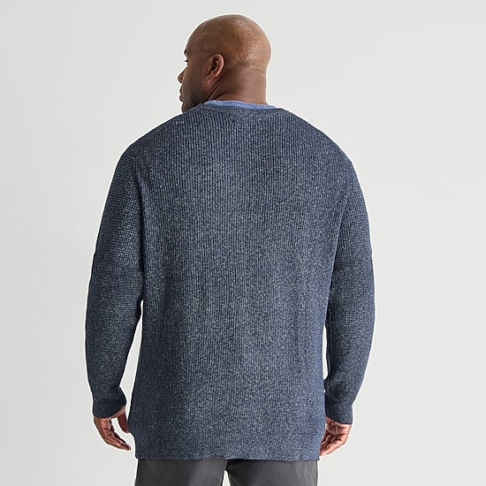 mutual weave Big and Tall Mens Crew Neck Long Sleeve Pullover Sweater