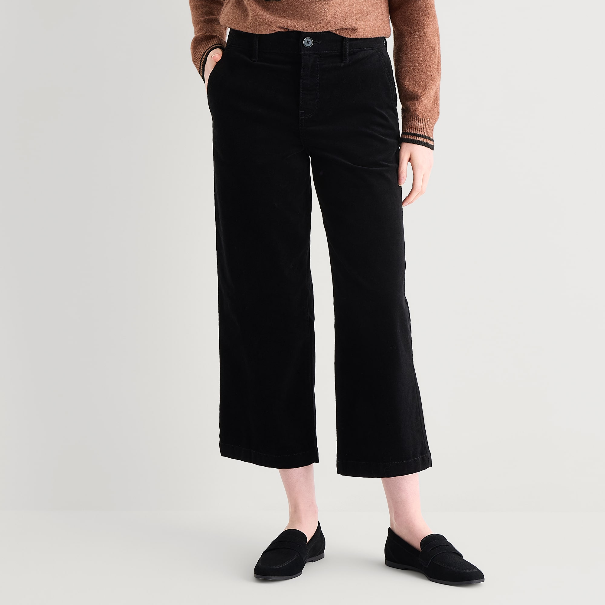 St. John's Bay Womens Wide Leg Cropped Pant