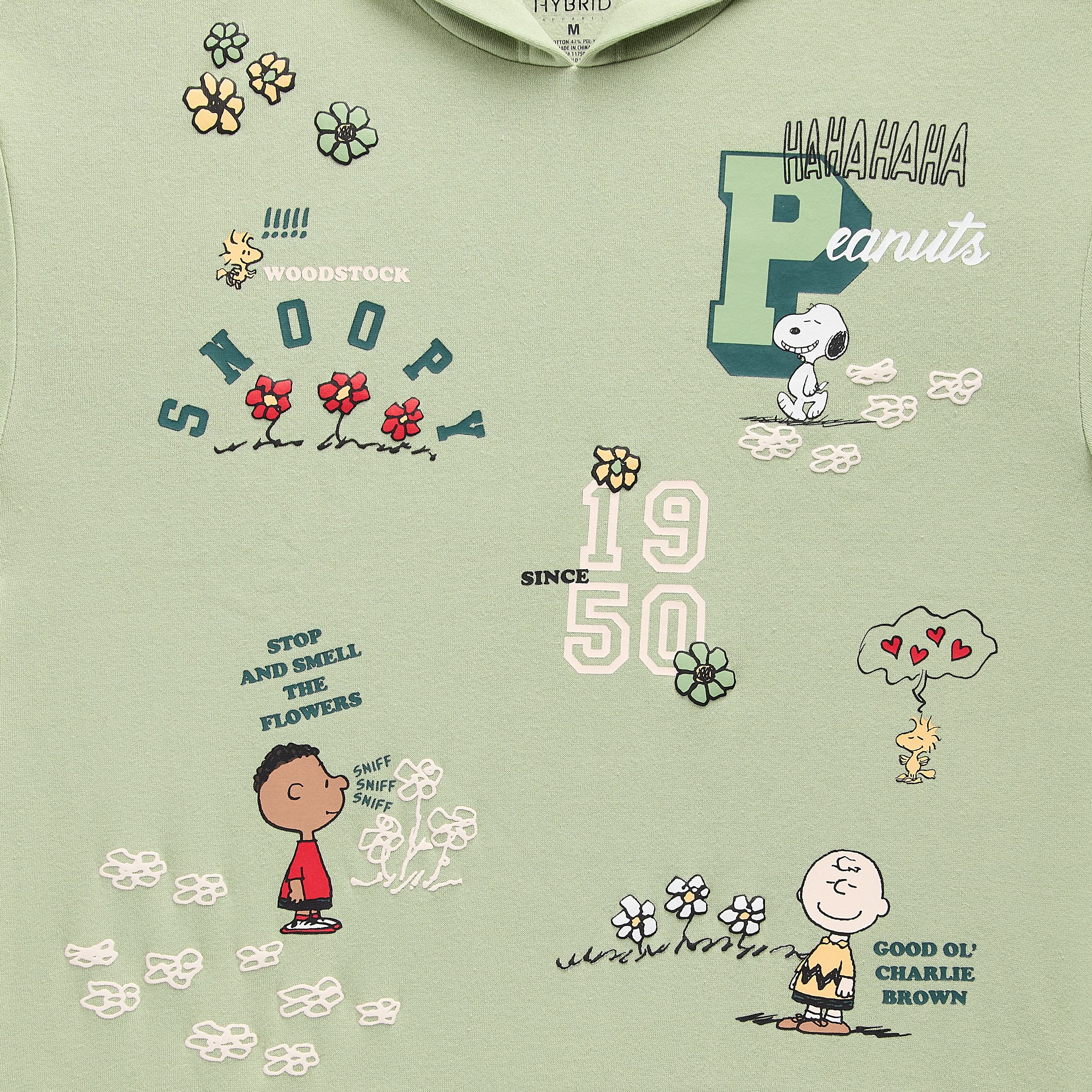 Womens Juniors Long Sleeve Peanuts Fleece Hoodie