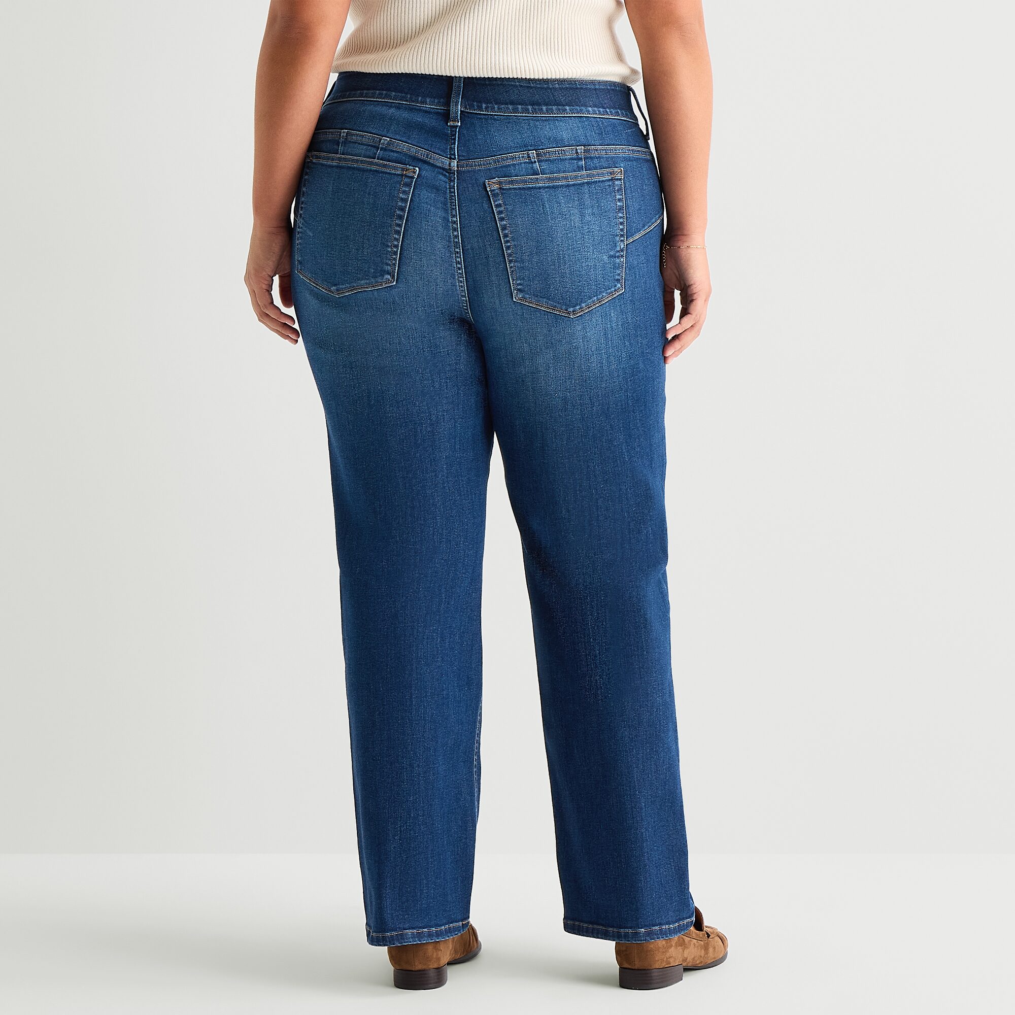 A.N.A Shaping Womens High Rise Straight Leg Jean
