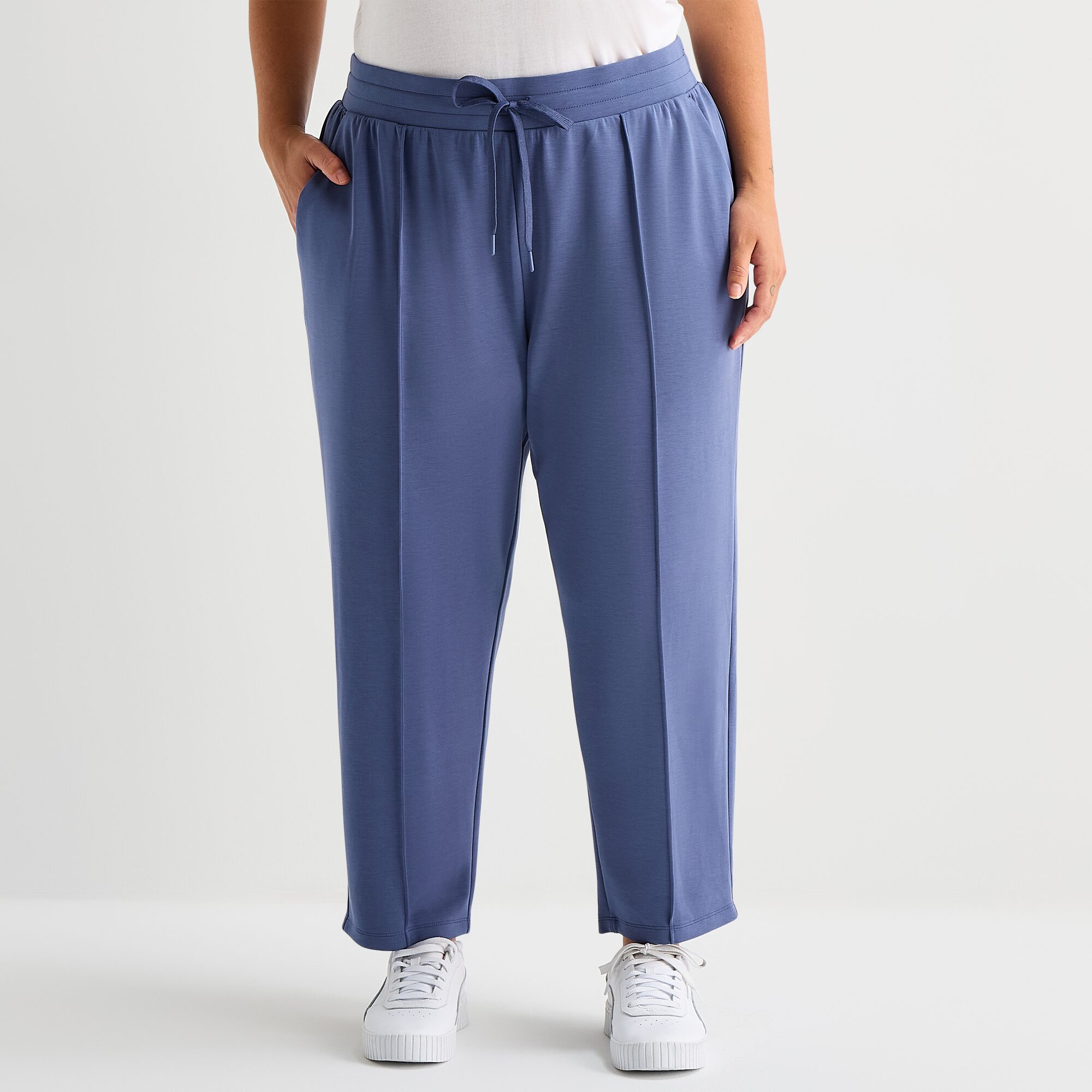 Stylus Womens Plus Tapered High Rise Jogger Pant
