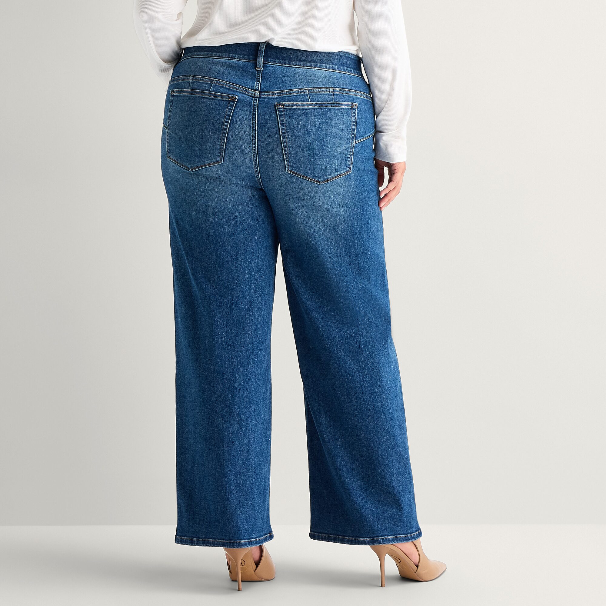 A.N.A Womens High Rise Wide Leg Jean