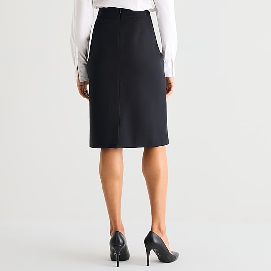 Liz Claiborne Womens Mid Rise Stretch Fabric Pencil Skirt
