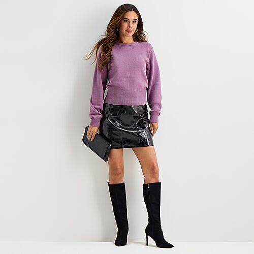 Bold Elements Womens Mid Rise Mini A-line Skirt In Black