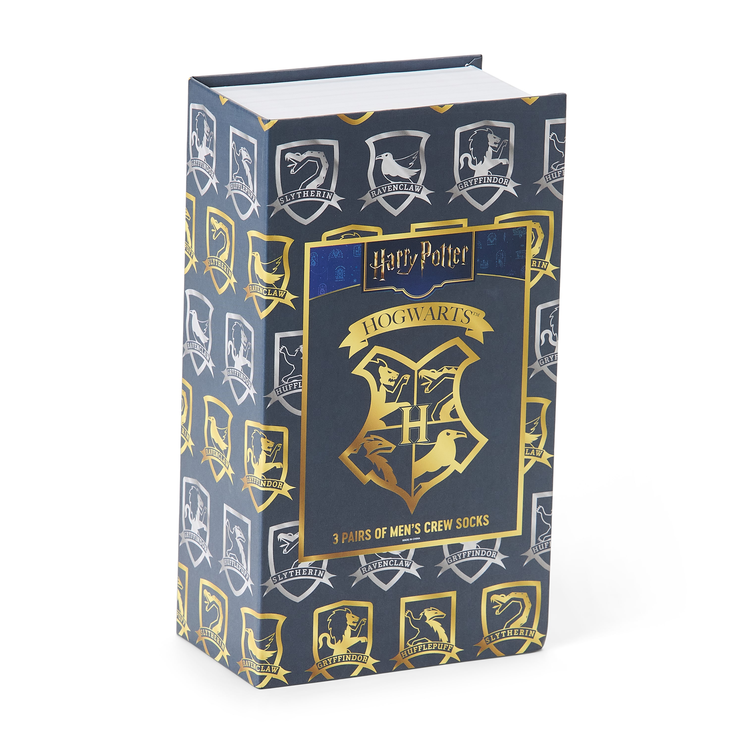 Mens 3 Pair Harry Potter Crew Socks