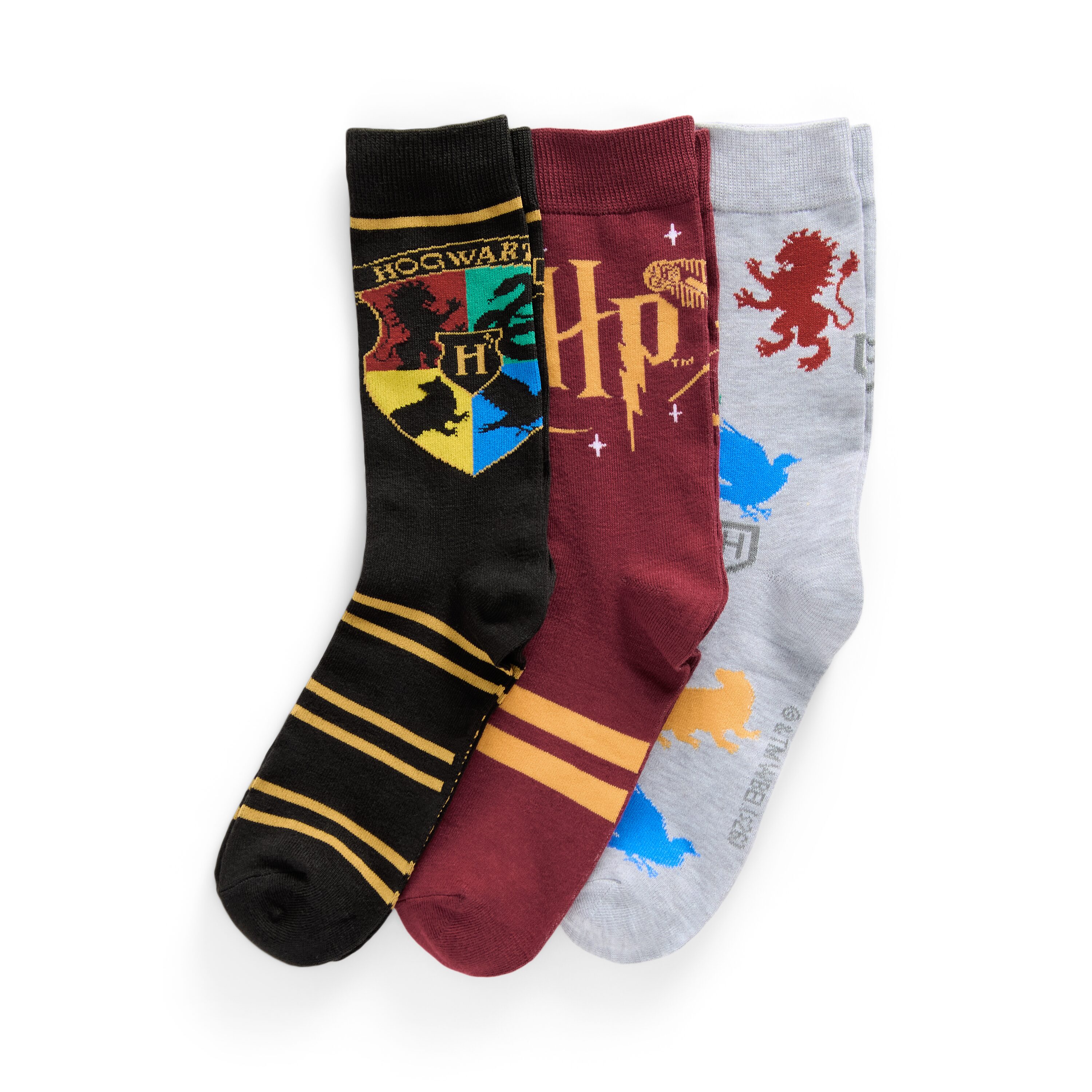 Mens 3 Pair Harry Potter Crew Socks
