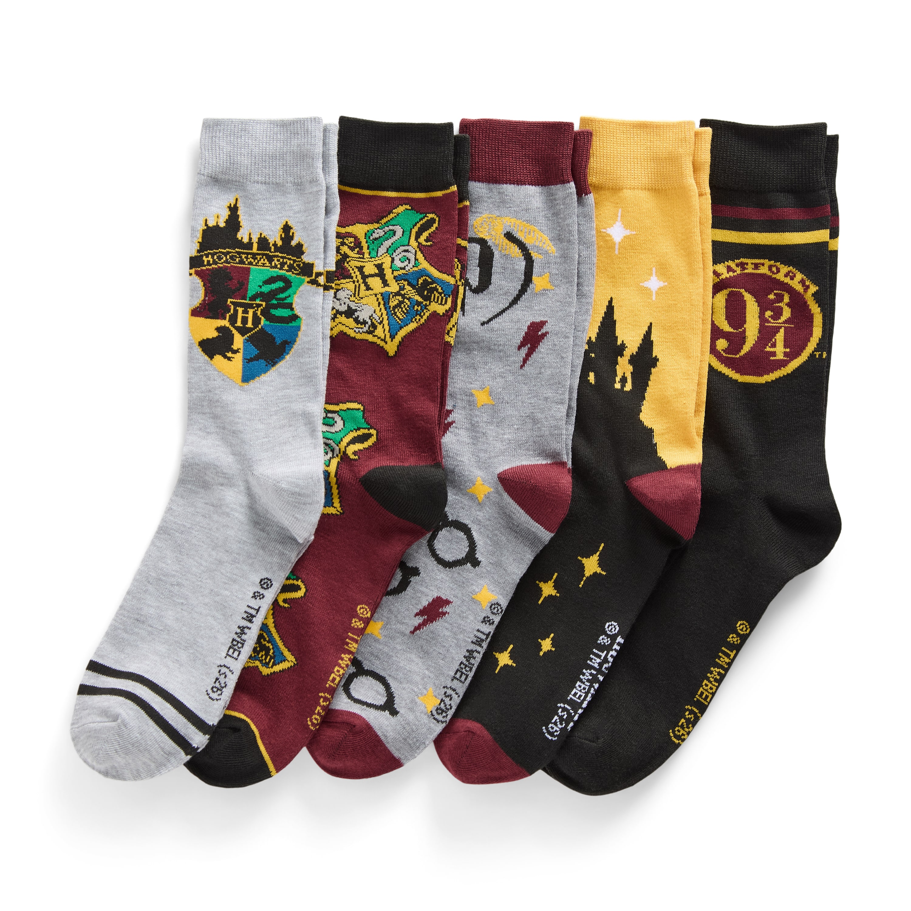 Socks Mens 5 Pair Harry Potter Crew Socks