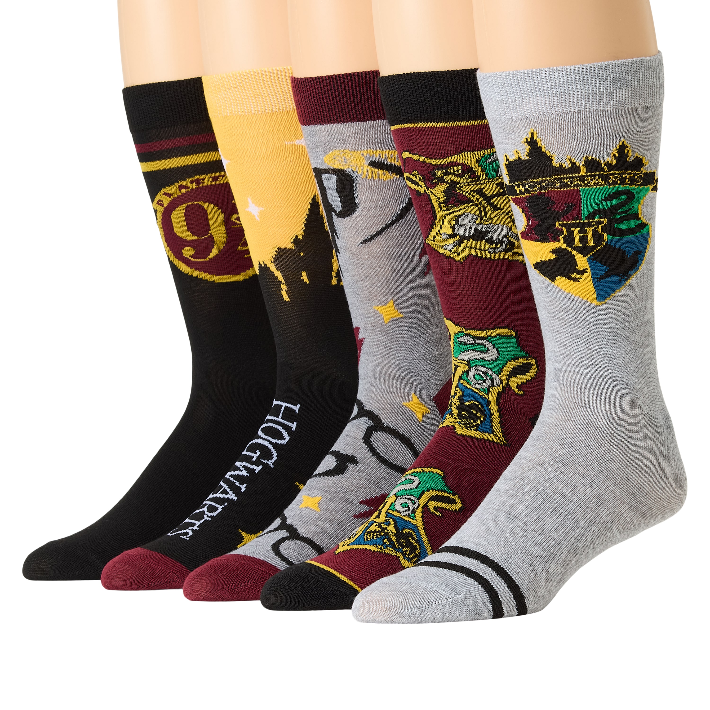 Socks Mens 5 Pair Harry Potter Crew Socks