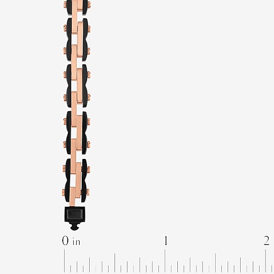 Mens Stainless Steel Solid 8 1/2 Inch Link Bracelet