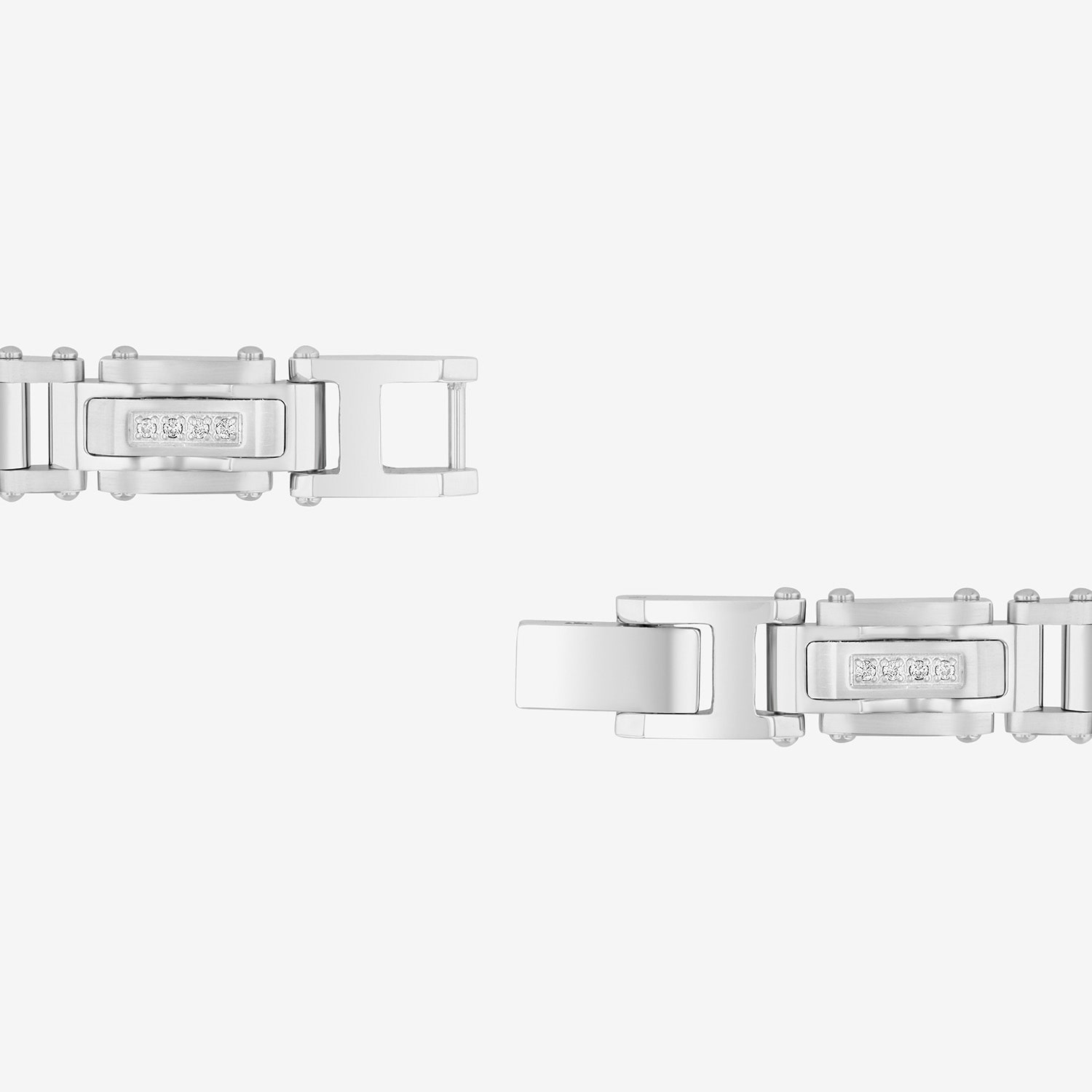(H-I / I2-I3) Mens Stainless Steel Solid 8 3/4 Inch Link Bracelet